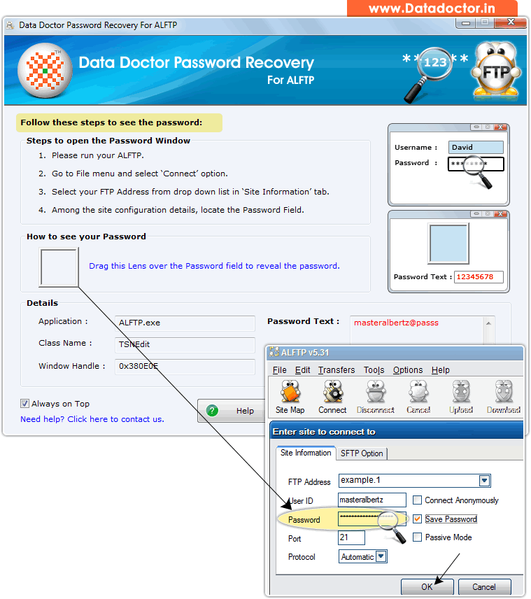 Steps for password recovery Steps for password recovery