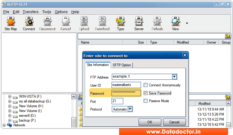 Site information tab Site information tab