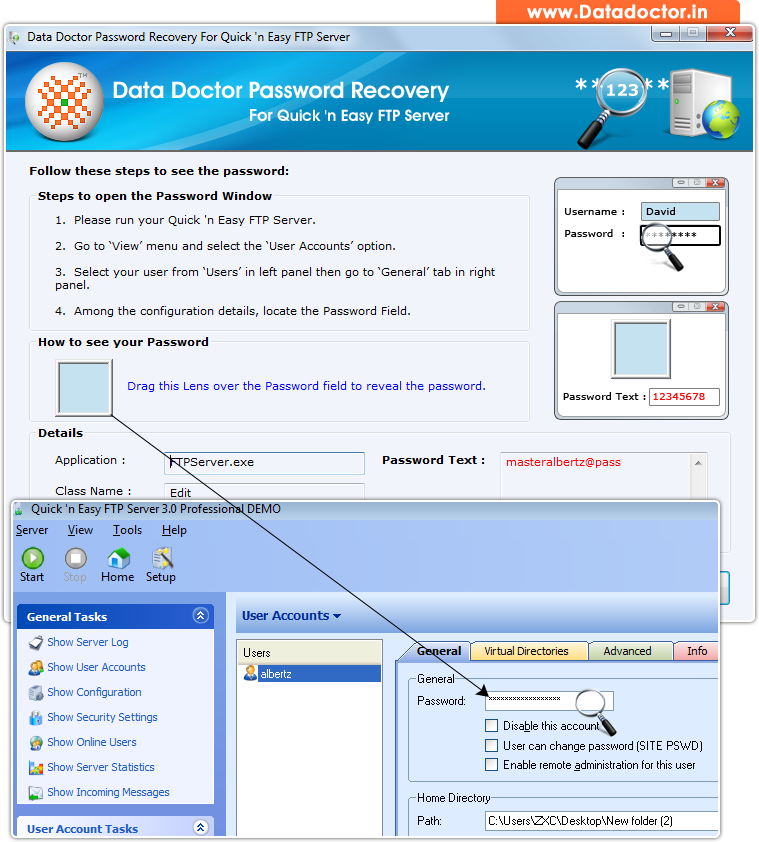 Steps to recover password Steps to recover password